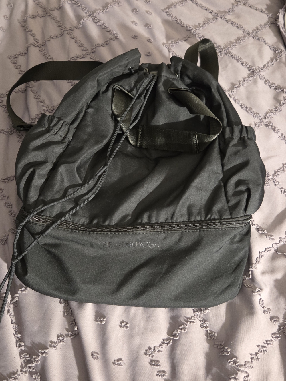 Beyond Yoga Black Drawstring Backpack